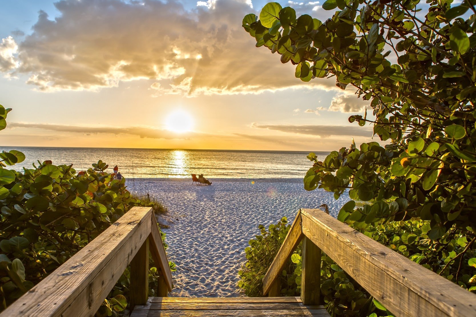 Florida beach at sunset