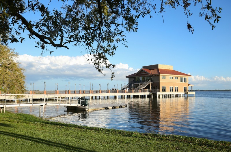 Pier on the lake in Eustis, Florida