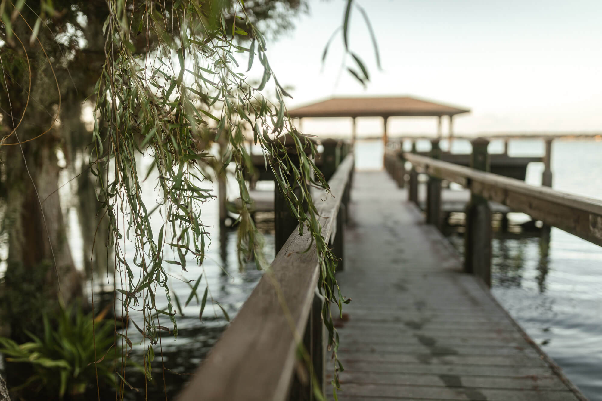 Dock on the lake at Lakeside Park in Windermere, Florida
